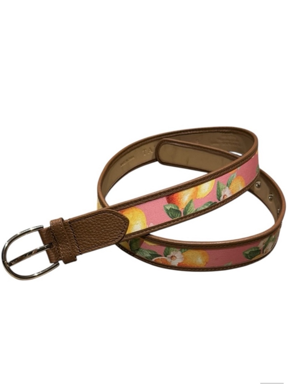 Talbots Citrus Floral Belt size S NWOT